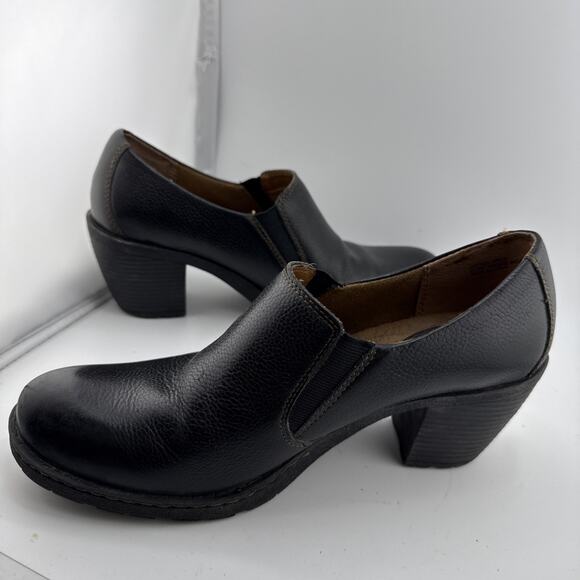 Born Concepts B.O.C Kimy Black Clog Bootie Size 10 C03603 Block Heel Slip On EUC - Picture 10 of 12